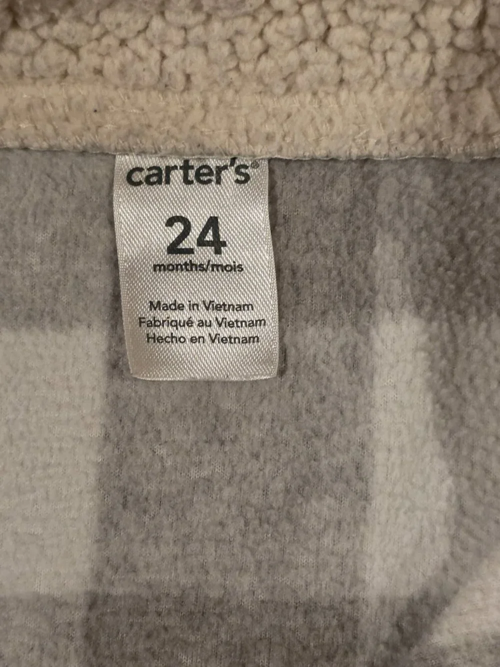 Carters gray plaid